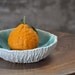 Cerulean Crackle Medium Geode Textured Bowl - White Ceramic Porcelain Serving Bowl