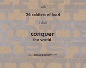Lead Army - letterpress print