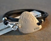 Private Listing for Deena - sterling silver guitar pick bracelet - for men or women