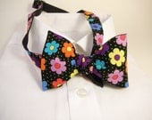 Self Tie Bow Tie Bright Floral