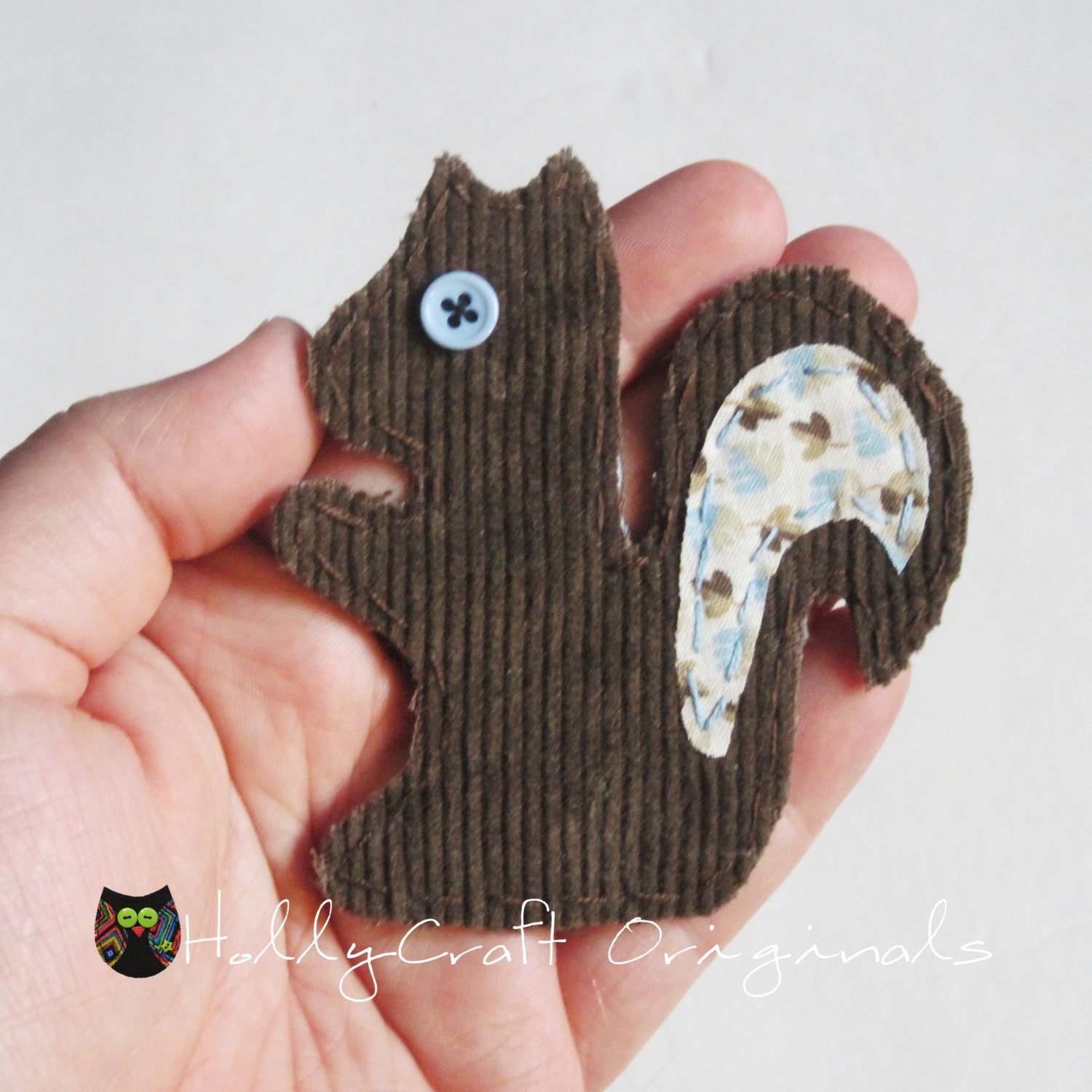 Squirrel Applique, Squirrel Scrapbooking Embellishment, Squirrel, Fabric Squirrel, Squirrel Embellishment, Scrapbook Squirrel