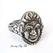 Gothic Jewelry Ring, The Wise One, A Unique Ring With Vision, Wisdom and Darkness, Sterling Silver Ox, Adjustable, Metal Bonded NOT Glued