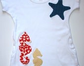 Seahorse Tshirt Tunic Dress - White 4