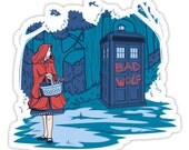 individual die cut Big Bad Wolf sticker