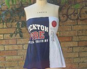 Size 36 REVERSIBLE Upcycyled Tshirts Tube Top Halter Top Bathing Suit cover up