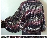 Vintage 70s sequin dolman sleeve blouse / disco / studio 54 / club kid