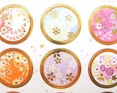 Japanese Stickers Flowers  Washi Paper  Cherry Blossoms Chrysanthemum (S39)