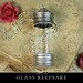 Glass Keepsake Pendant with Precious Metal Plating. The Secret Keeper with Removable cap.