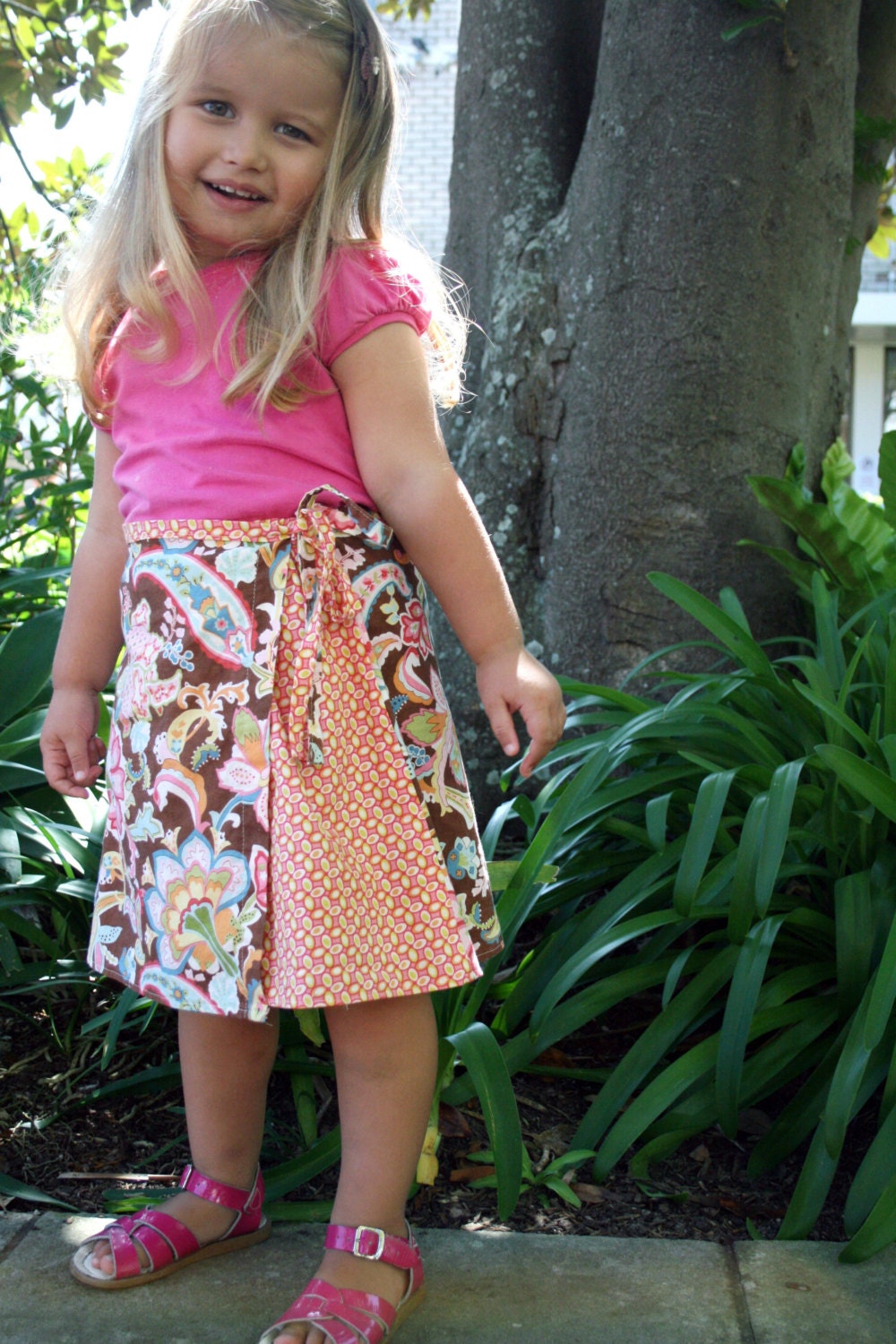 Wrap-Up Skirt for Girls INSTANT DOWNLOAD PDF Pattern in Sizes 3-4, 5-6, 7-8 & 9-10
