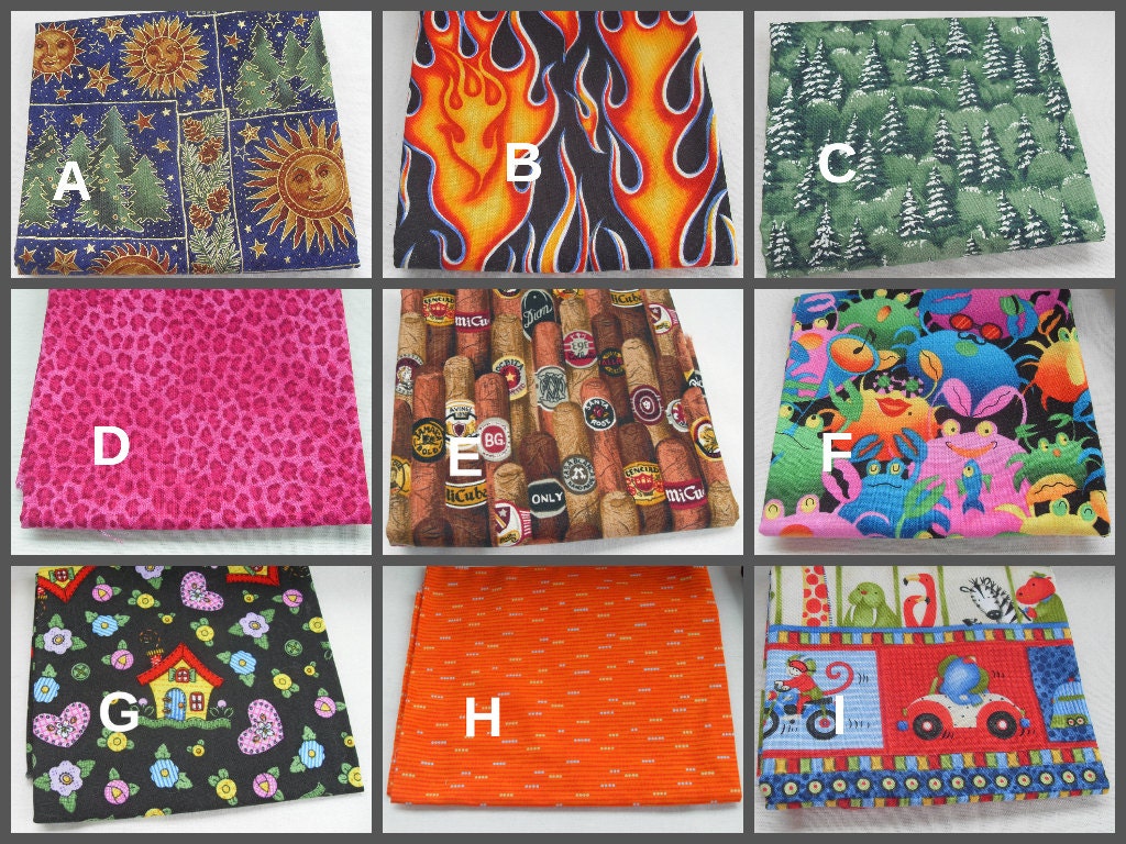 YOU PICK 6 - 100% Cotton Quilt Fabric Fat Quarters