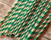 Teal Party Staws -- set of 20 -- aqua, blue, teal, turquoise -- Beach Water Paper Drinking Straws Il_170x135