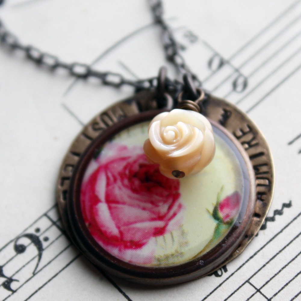 Ardently (Mr Darcy quote Jane Austen inspired necklace)