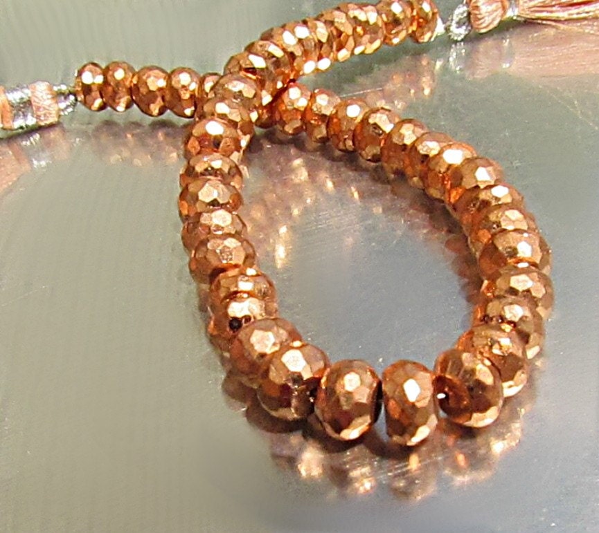 Summer fun Copper Pyrite Rondelles