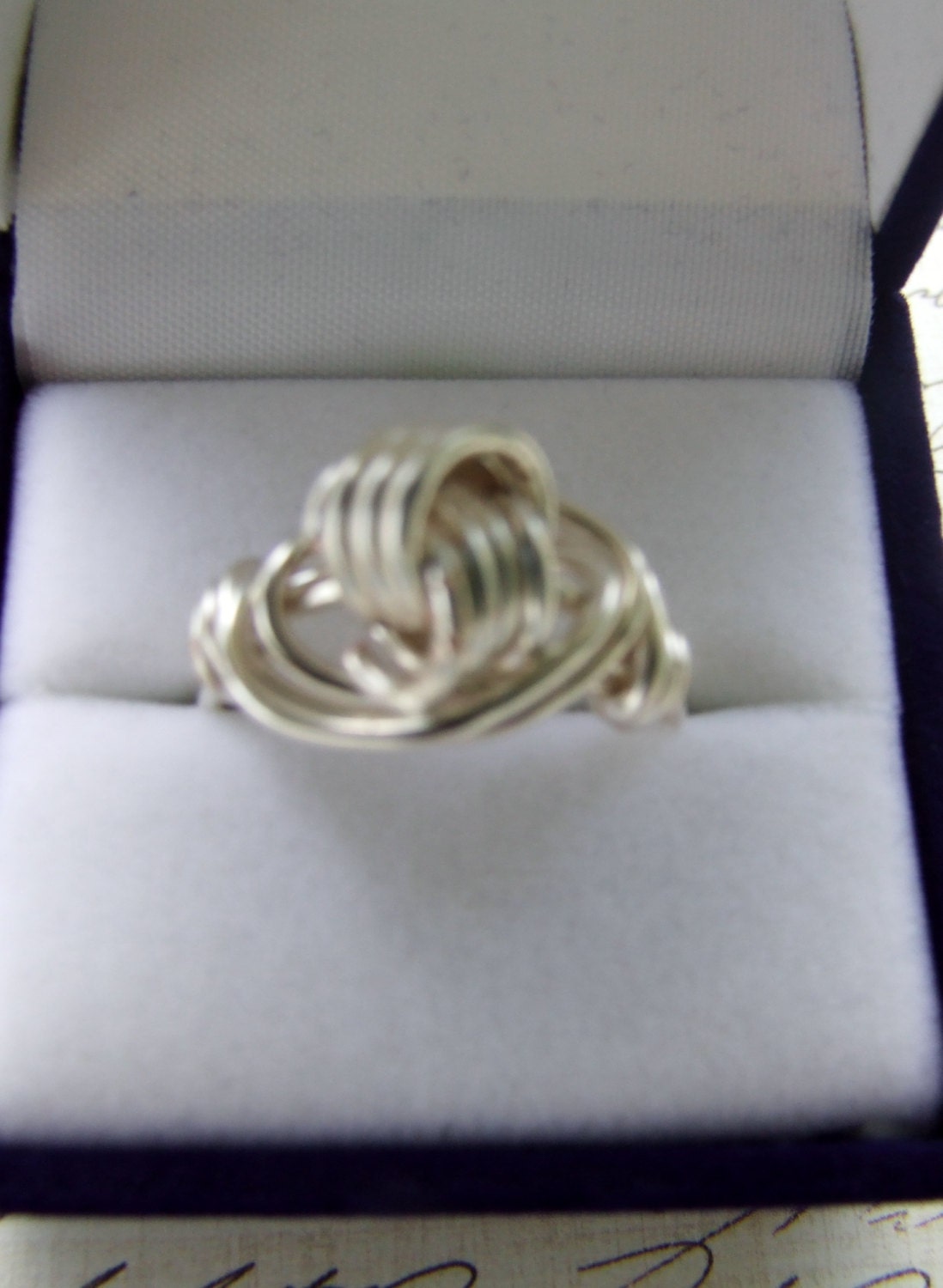 Wire Wrapped Coiled Knot Ring, Size 10 Ring