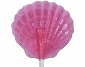 Scallop Shell Hard Candy Traditional Barley Lollipops - Set of 10