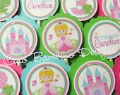 Pretty Princess Cupcake Toppers- Choose your Princess
