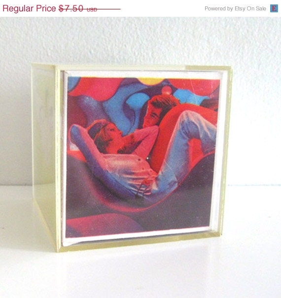 ON SALE Vintage Instamatic Photo Block Frame - Mod Home Decor