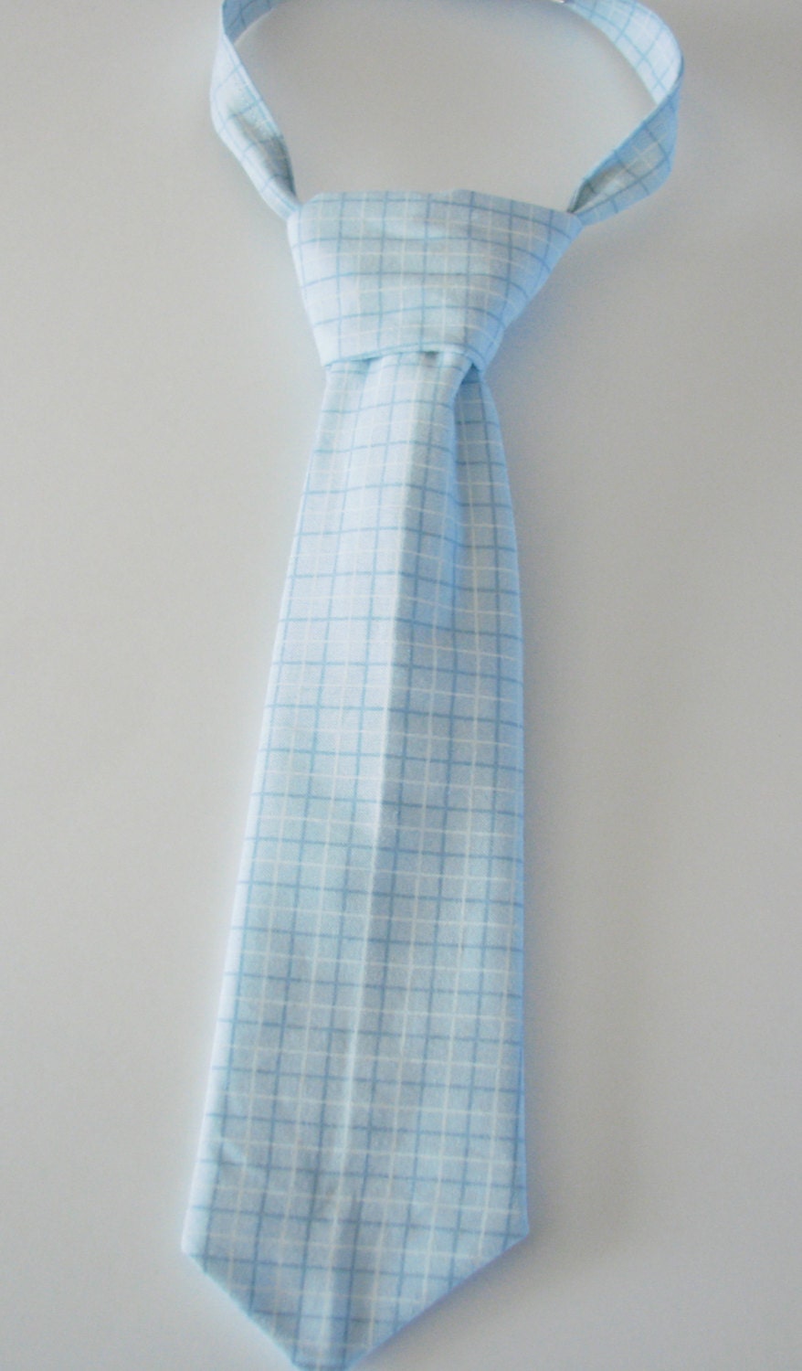 Light Blue Plaid Necktie
