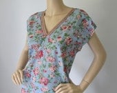 Pretty Posey - Vintage 1940s Cotton DRess / Nightgown XXL XL New Old Stock