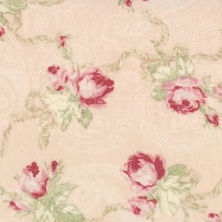 SALE - Paris Flea Market - By 3 Sisters - For Moda - Ribbon Roses - Pink Ballet Slipper - 8.50 Per Yard