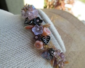 Beaded Secret Garden Bracelet Lavender Spice