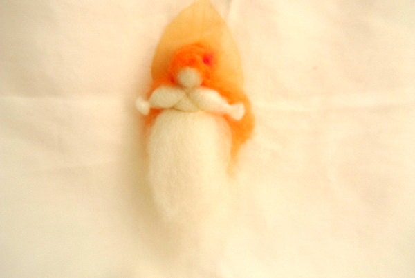 Wool fairy, white, blessing fairy, needle felted, wall hanging, art doll Waldorf education