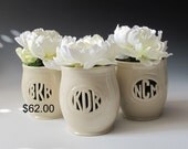 INFO ON ..... Personalized Monogram Gift - Vase for Individuals or Couples