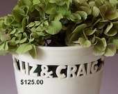 INFO ON .... Custom Wedding Gift - Heirloom Vase with Names & Wedding Date / Anniversary, Commitment Ceremony