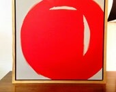Original Modernist Abstract Contemporary Geometric Framed Acrylic Painting