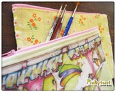 Makeup Bag-Happy Sunshine-Kawaii Green Mint Underwear Zippered bag-Pinkytoast Art