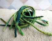 Pixie Sticks - Handmade Felted Wool Double Ended Dread Falls