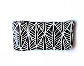 Screen printed leather wallet