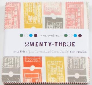 2wenty Thr3e Moda Charm Pack  by Julie Comstock Cosmo Cricket   - 42 Five Inch Squares, SALE