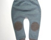 Toddler Super Thick Merino Wool Pants, blue - 12m