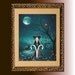 Zodiac Art Goth Girl Art Print ---  ARIES - 8x10 - Astrology Art