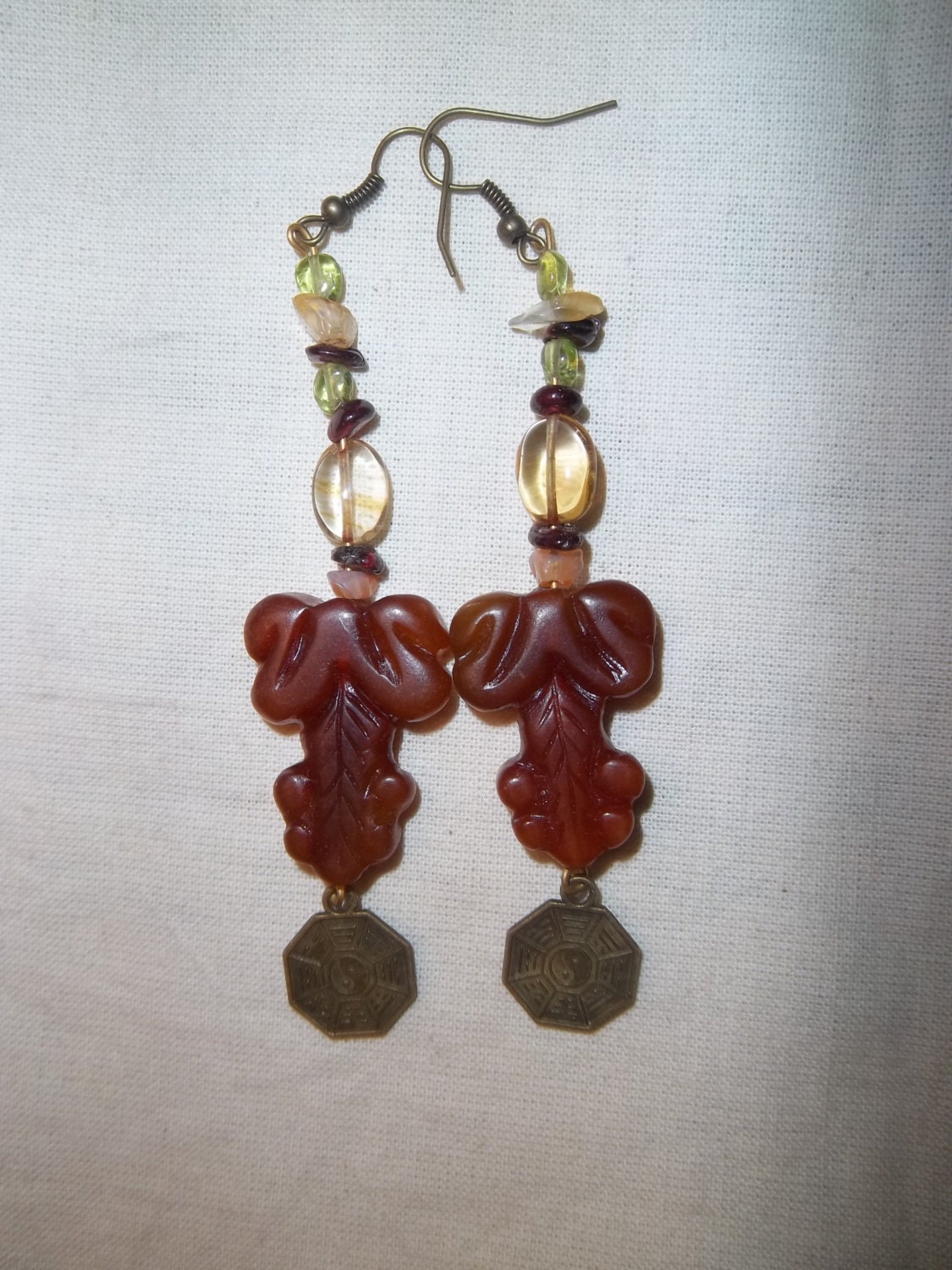 Lucky Prosperity Frog Earrings OOAK