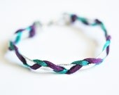 Cosmic Metallic Braided Leather Bracelet