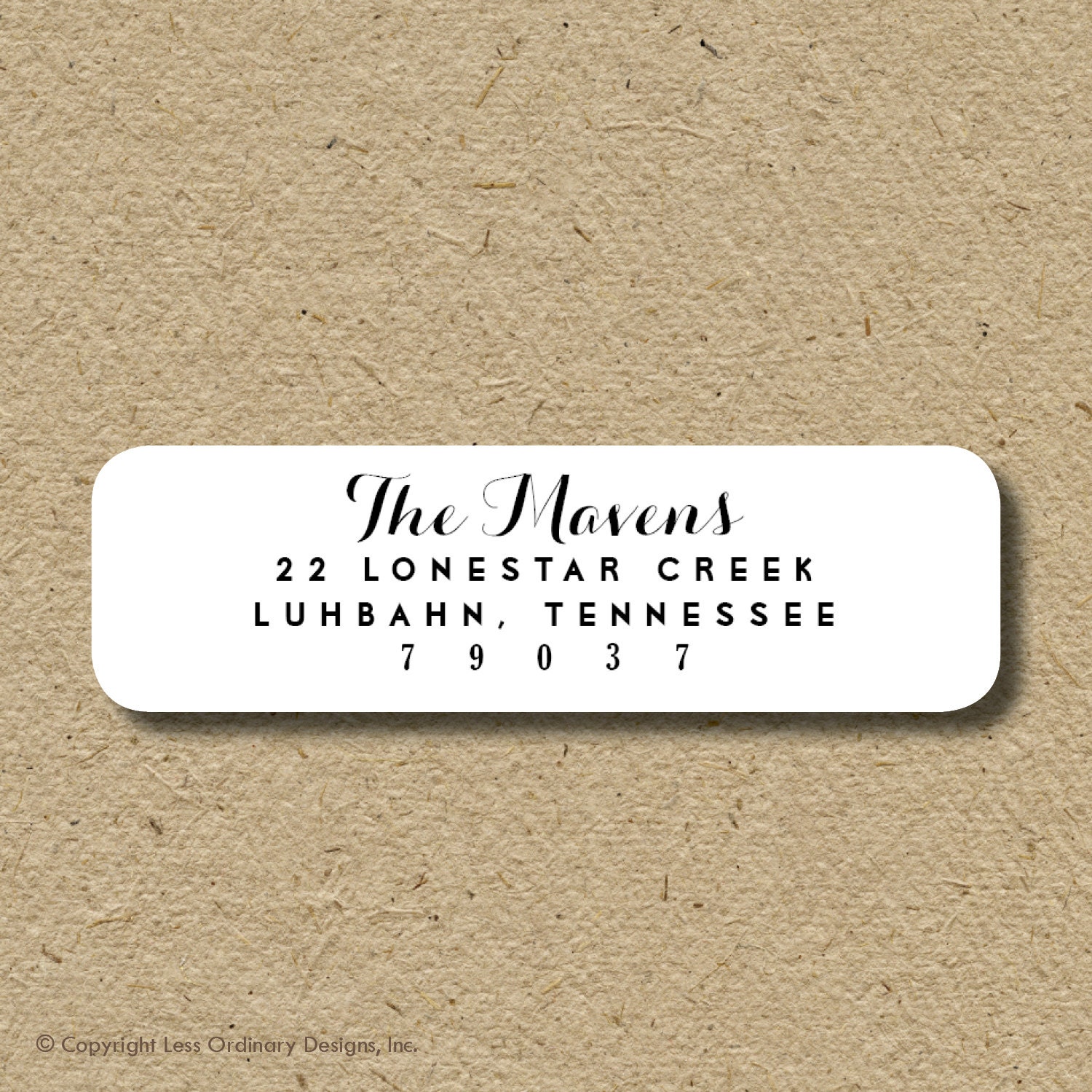 Custom return address labels, self-adhesive - in ANY color