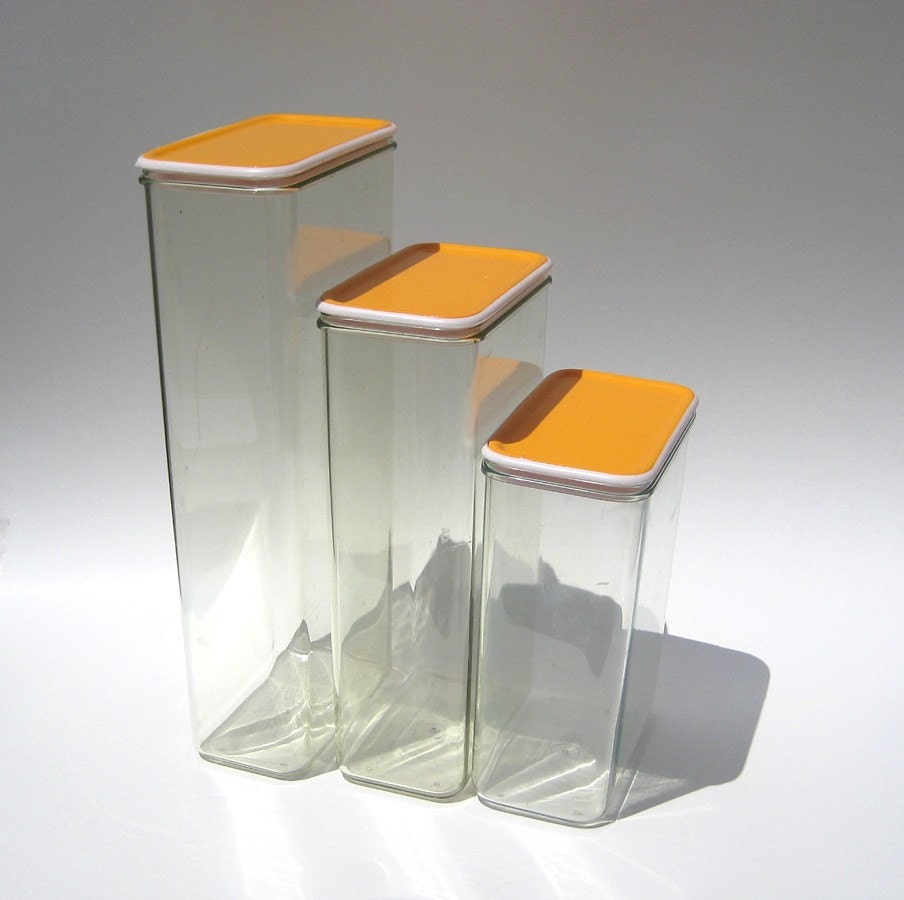 Three Rosti Canisters - Modern Design  - Made in Holland