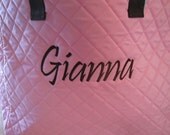PERSONALIZED Extra Large Quilted Tote Bag