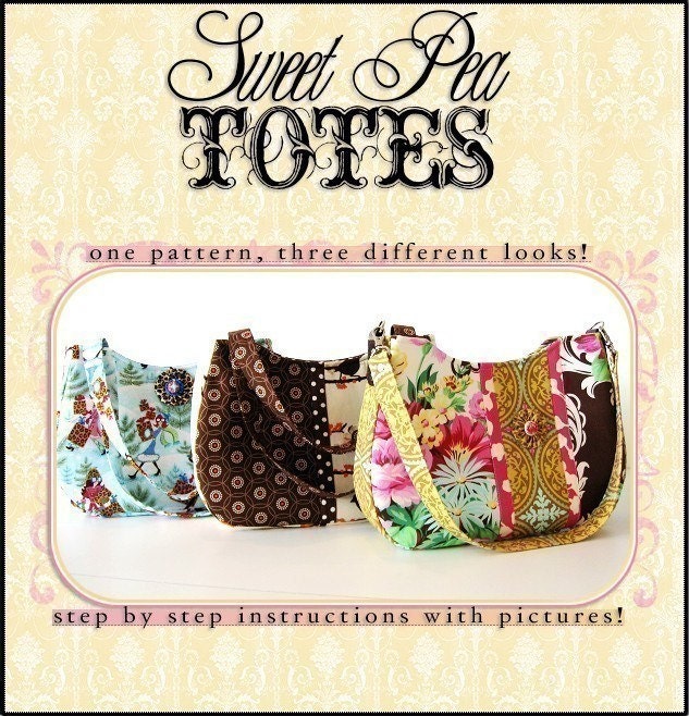 VERSATILE  Handbag PDF Sewing Pattern / Sweet Pea Totes