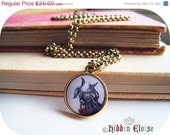SPRING SALE -- Lovely Tiny Art Pendant -One black baby goat- C05