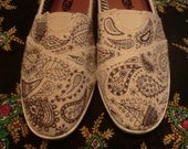 BOHEMIAN WANDERING - Hand Decorated Toms Style SHOES