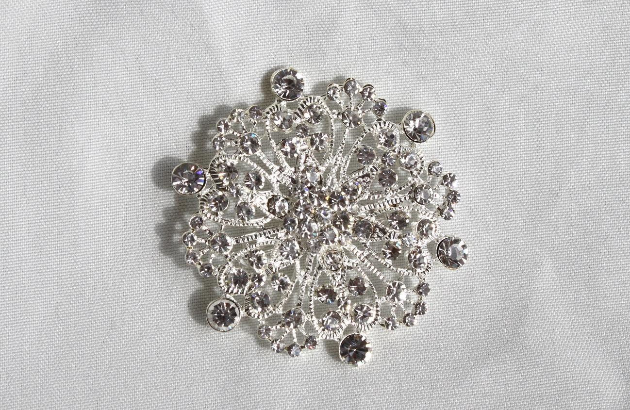 Crystal Cake Brooch