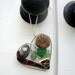 Dark Heart Seaglass Suncatcher with Driftwood, Barnacle, Pottery, and Beach Stone