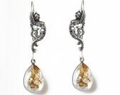 Swarovski Crystal Earrings Goddess Golden Shadow Drop Long Dangle Earrings