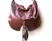 NEW//Lizzy/// in Whiskey Brown Leather with Two Way Strap