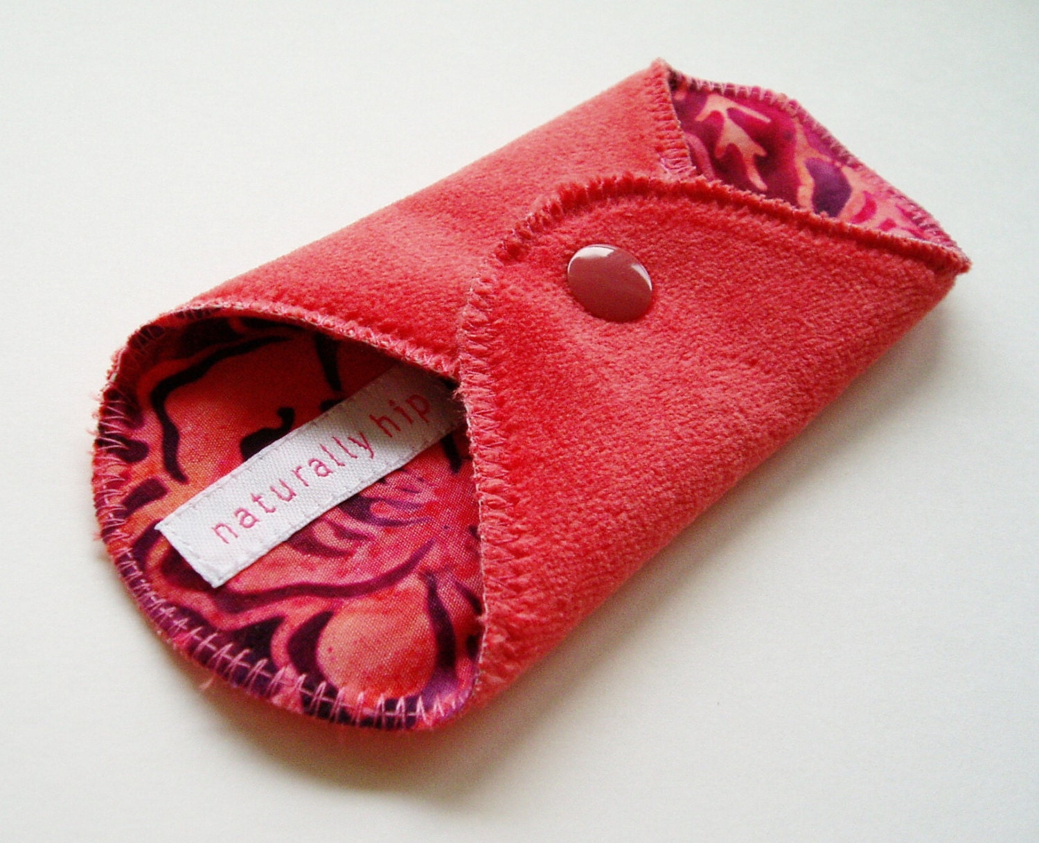 6in OBV Batik Cotton Panty Liner - Lush Batik & Organic Bamboo Velour Cloth Menstrual Pad
