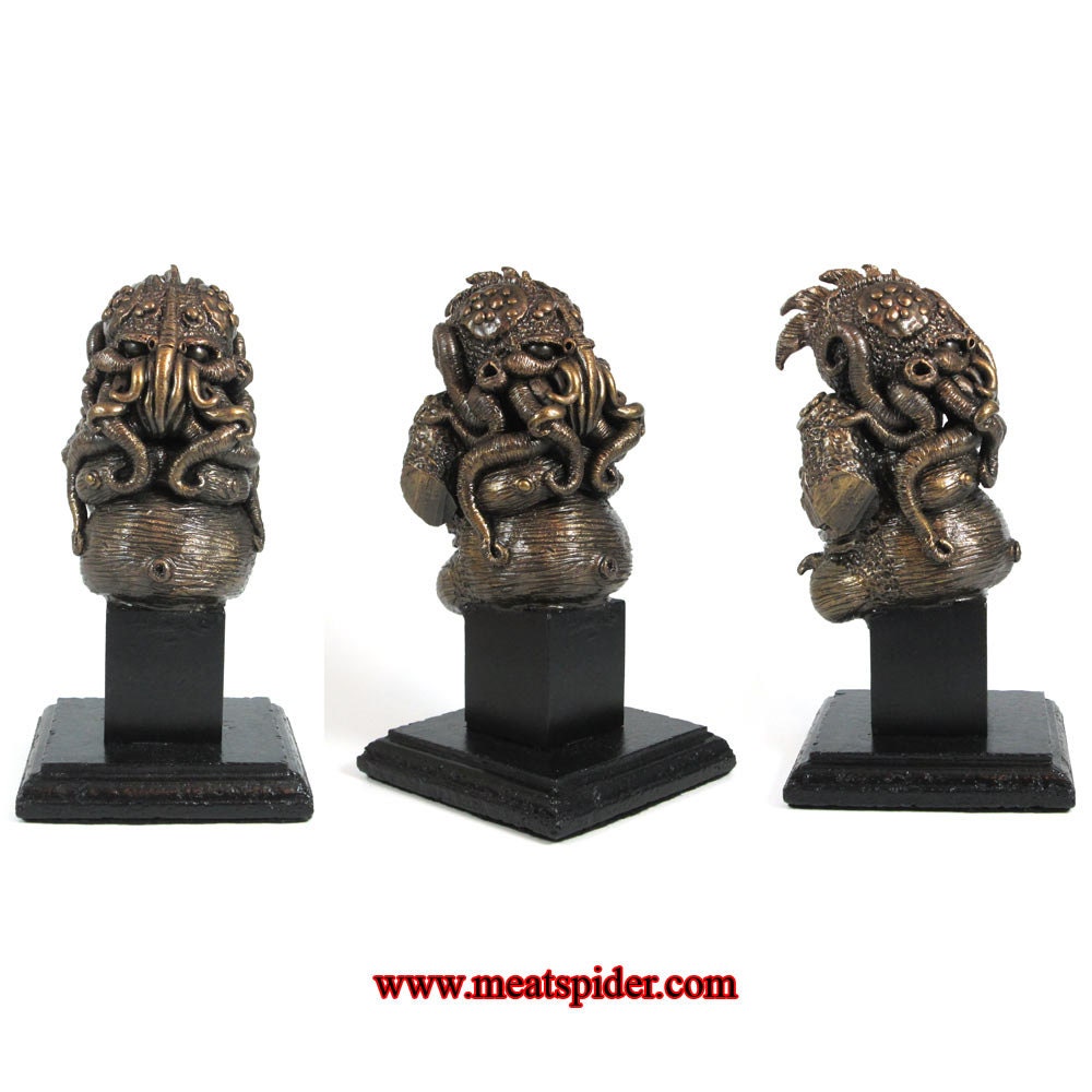 Meatspider Cthulhu Bust - Bronzed Edition