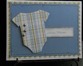 Greeting Card Handmade  Baby Boy Welcome Little One